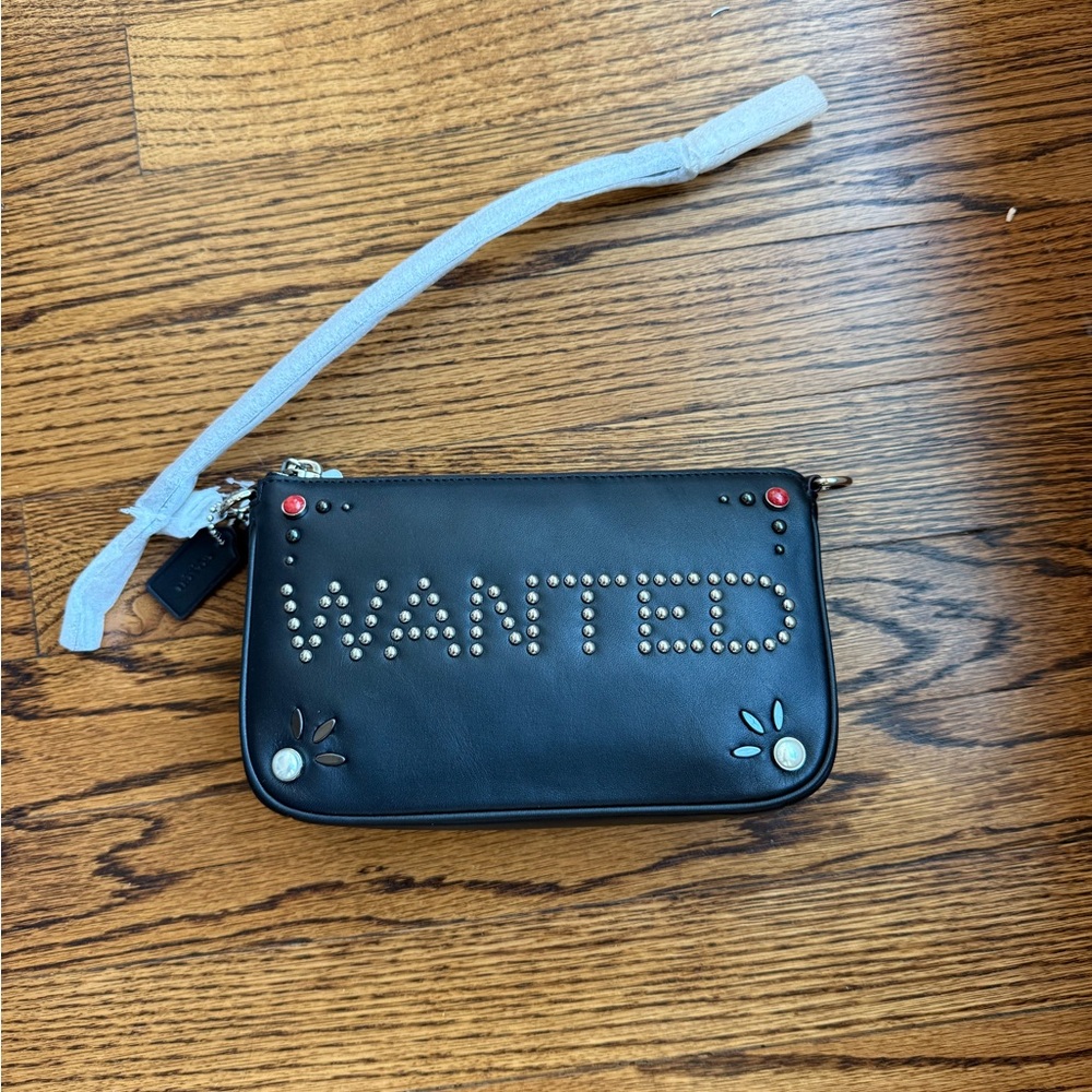Coach Black Studded wristlet